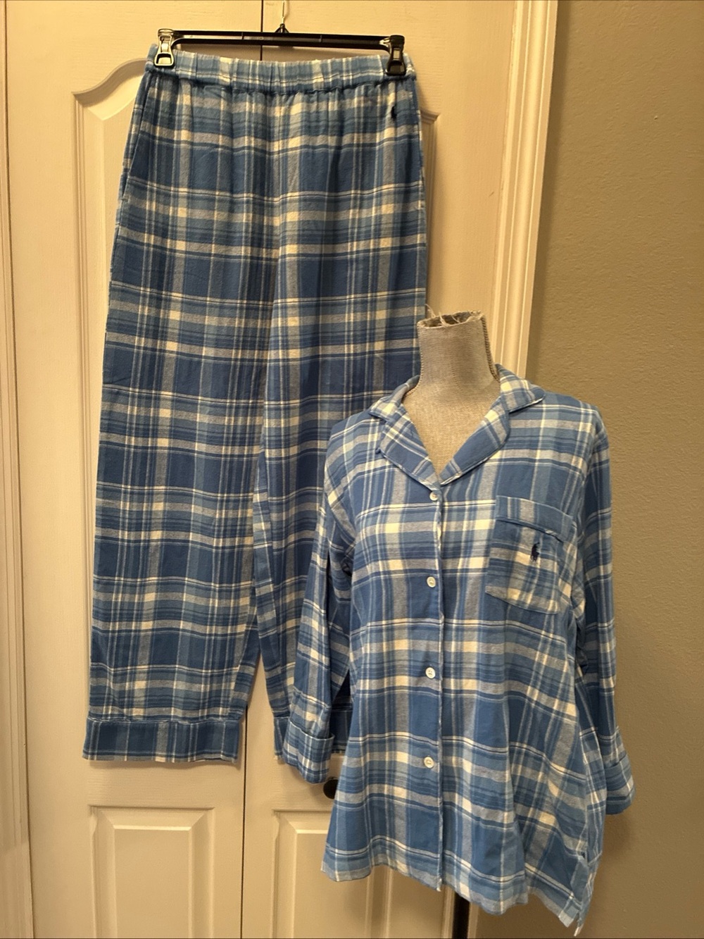 Polo Ralph Lauren ladies plaid estate pajama set size small